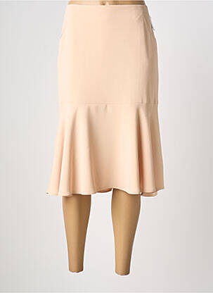 Jupe mi-longue coupe évasée beige MATHIEU PARIS femme