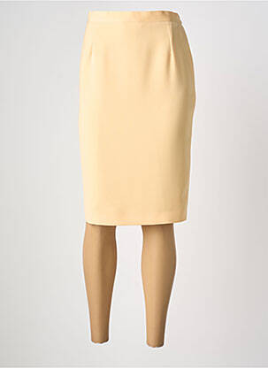 Jupe mi-longue coupe droite beige SARAH B femme