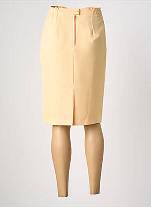 Jupe mi-longue coupe droite beige SARAH B femme