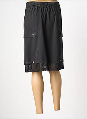 Jupe mi-longue coupe droite noir GRIFFON femme