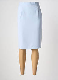 Jupe mi-longue coupe droite bleu SARAH B femme