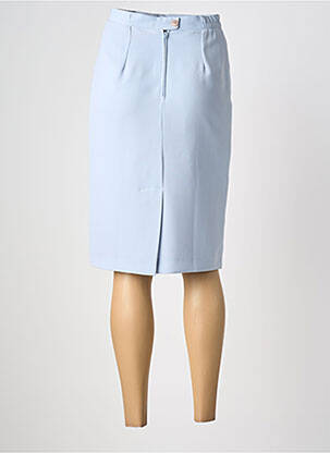 Jupe mi-longue coupe droite bleu SARAH B femme
