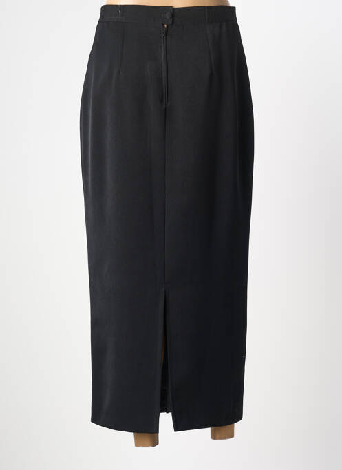 Jupe mi-longue coupe droite noir PL COUTURE femme