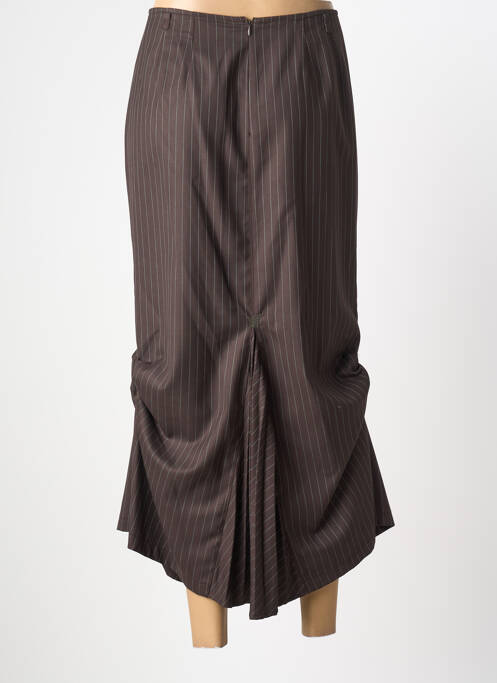 Jupe longue fermeture zippée au dos marron BAI AMOUR femme