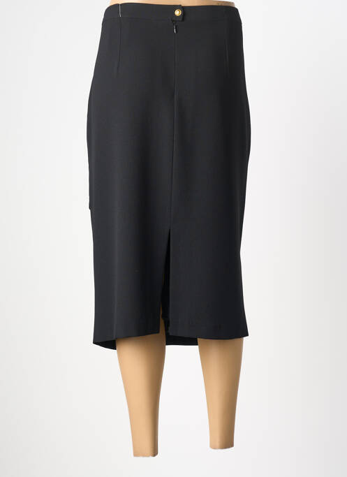 Jupe mi-longue coupe droite noir PL COUTURE femme