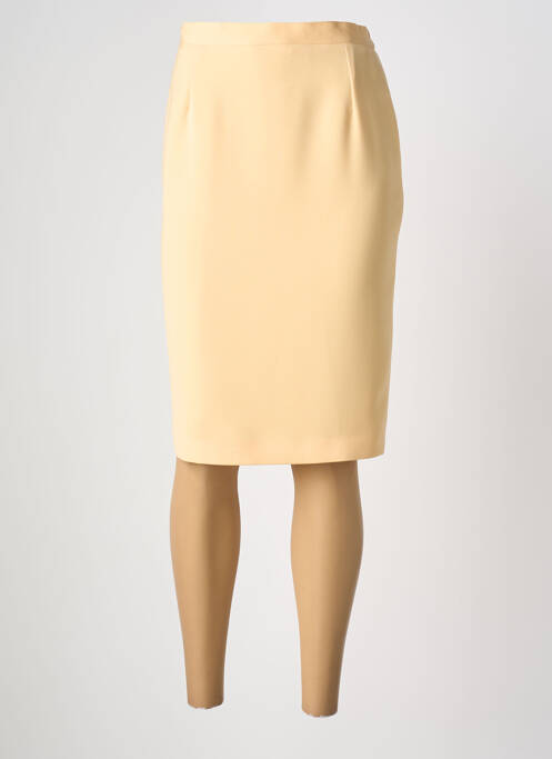 Jupe mi-longue coupe droite beige SARAH B femme