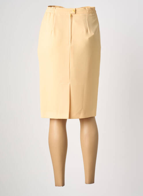 Jupe mi-longue coupe droite beige SARAH B femme