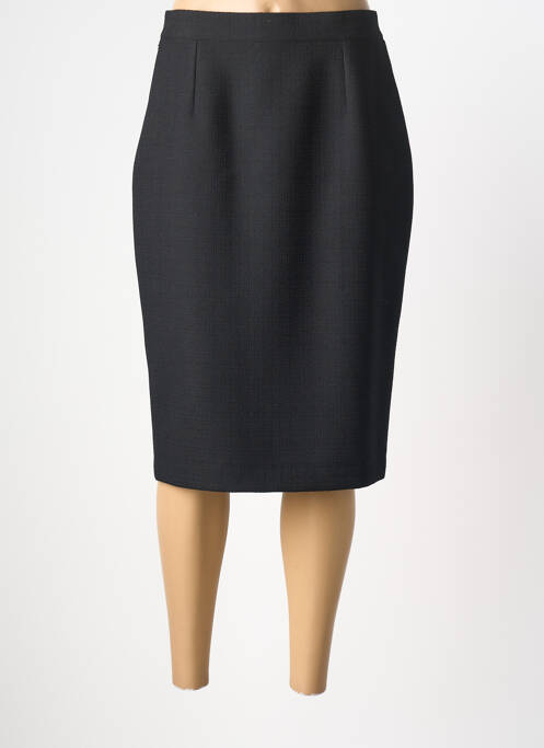 Jupe mi-longue coupe droite noir PL COUTURE femme