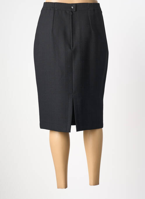 Jupe mi-longue coupe droite noir PL COUTURE femme