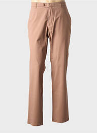 Pantalon chino stretch taille normale marron BRUNO SAINT HILAIRE homme