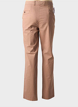 Pantalon chino stretch taille normale marron BRUNO SAINT HILAIRE homme