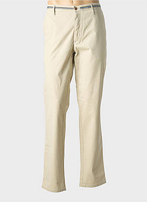 Pantalon chino tissage popeline taille normale beige MMX homme