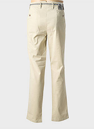 Pantalon chino tissage popeline taille normale beige MMX homme