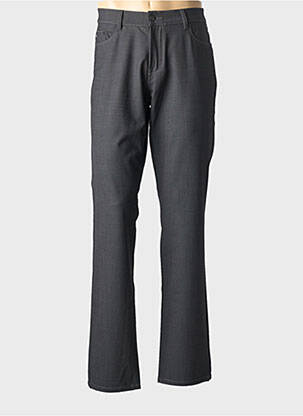 Pantalon droit tissage chiné taille normale gris BRUNO SAINT HILAIRE homme