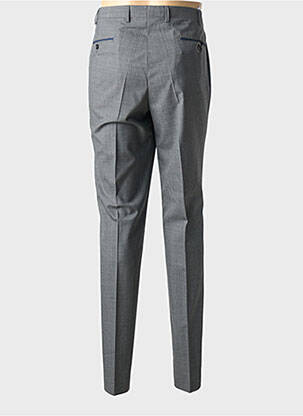 Pantalon chino fermeture zippée sous rabat avec crochet taille haute gris HILTL homme