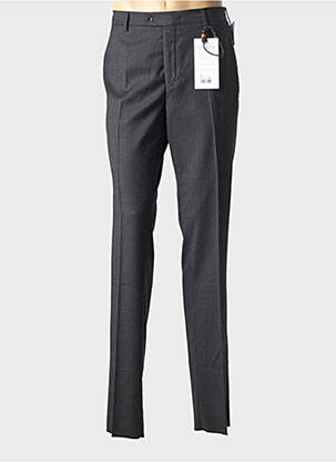 Pantalon chino fermeture zippée sous rabat avec crochet taille haute gris MMX homme