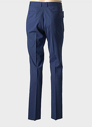 Pantalon slim taille à pinces taille haute bleu SCABAL homme