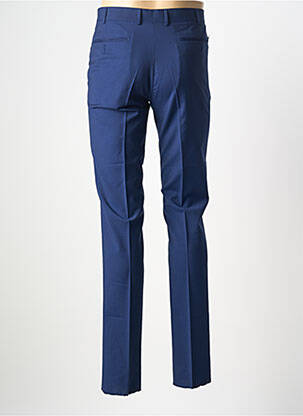 Pantalon slim taille à pinces taille haute bleu SCABAL homme