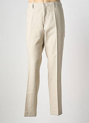 Pantalon slim tissage chiné taille normale beige ROY ROBSON homme