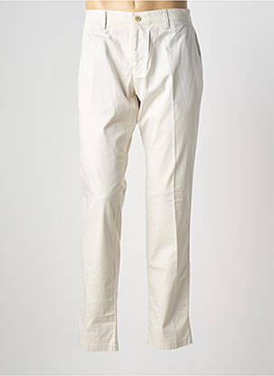 Pantalon chino fermeture zippée sous rabat avec crochet taille normale beige ROY ROBSON homme