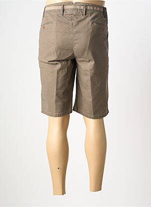 Bermuda taille à pinces taille normale marron MMX homme