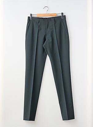 Pantalon slim fermeture zippée sous rabat avec crochet taille haute gris ROY ROBSON homme