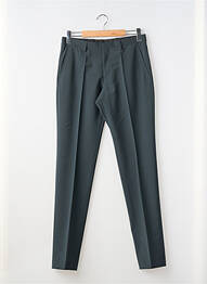 Pantalon slim fermeture zippée sous rabat avec crochet taille haute gris ROY ROBSON homme