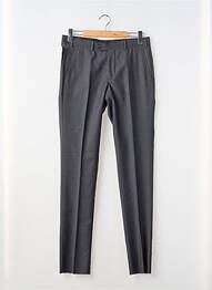 Pantalon slim tissage chiné taille haute gris SCABAL homme