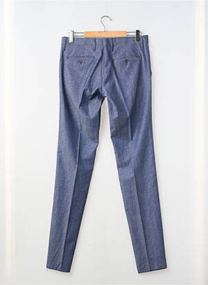 Pantalon slim tissage chiné taille haute bleu MR. RICK TAILOR homme