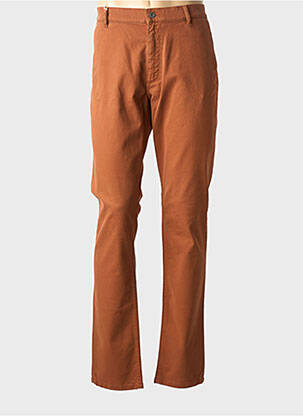 Jeans coupe slim marron BRUNO SAINT HILAIRE homme