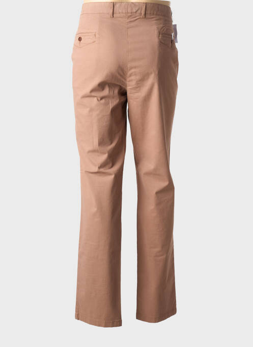 Pantalon chino stretch taille normale marron BRUNO SAINT HILAIRE homme