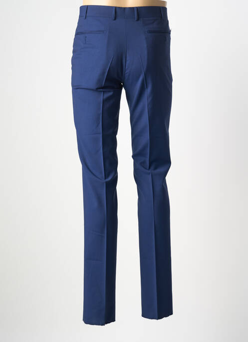 Pantalon slim taille à pinces taille haute bleu SCABAL homme