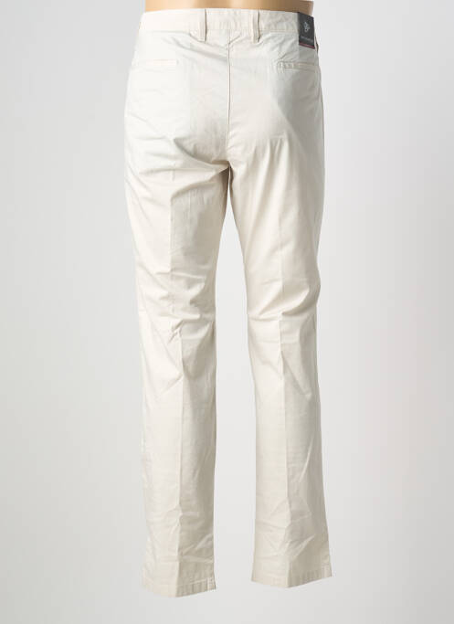 Pantalon chino fermeture zippée sous rabat avec crochet taille normale beige ROY ROBSON homme
