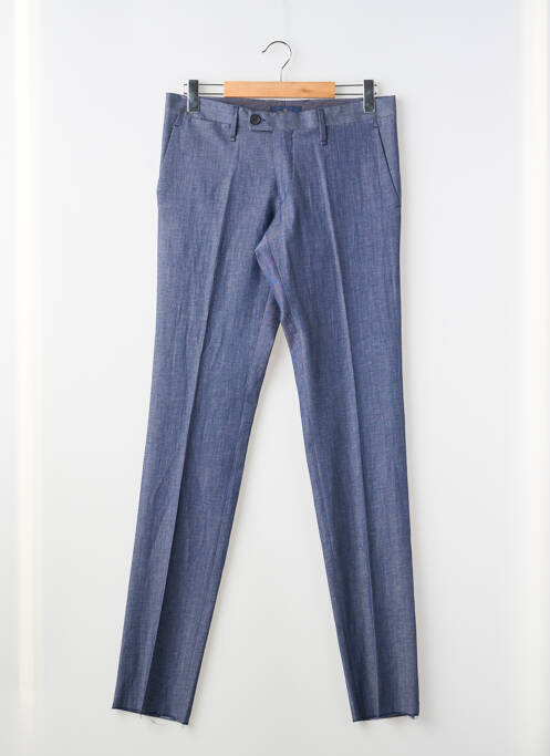 Pantalon slim tissage chiné taille haute bleu MR. RICK TAILOR homme