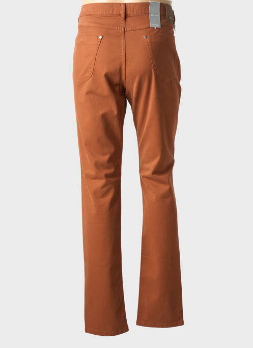 Jeans coupe slim marron BRUNO SAINT HILAIRE homme