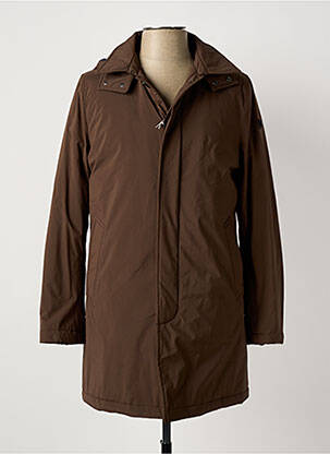 Parka manches longues a capuche marron MANUEL RITZ homme