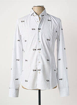 Chemise manches longues imprimé carreaux blanc VAN LAACK homme