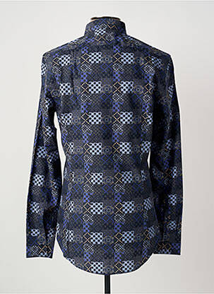 Chemise manches longues imprimé fantaisie bleu ROSSI homme