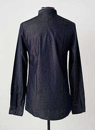 Chemise manches longues coupe cintrée bleu TRUSSARDI JEANS homme