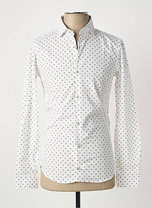 Chemise manches longues coupe cintrée blanc MANUEL RITZ homme