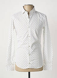 Chemise manches longues coupe cintrée blanc MANUEL RITZ homme