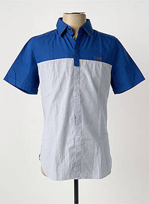 Chemise manches courtes coupe cintrée bleu CERRUTI 1881 homme