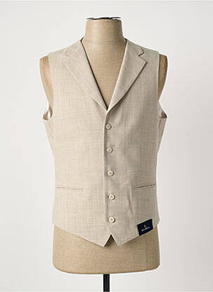 Gilet sans manche coupe cintrée beige SCABAL homme