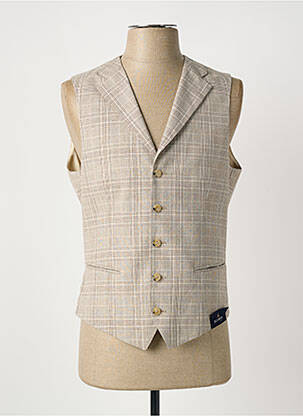 Gilet sans manche coupe cintrée beige SCABAL homme