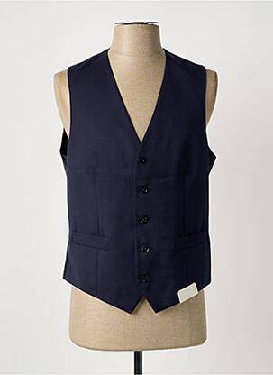 Gilet sans manche coupe cintrée bleu SCABAL homme