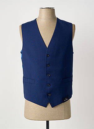 Gilet sans manche effet matière satinée bleu SCABAL homme