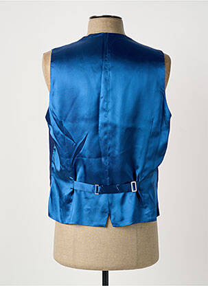 Gilet sans manche effet matière satinée bleu SCABAL homme