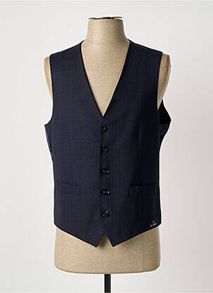 Gilet sans manche coupe cintrée bleu SCABAL homme