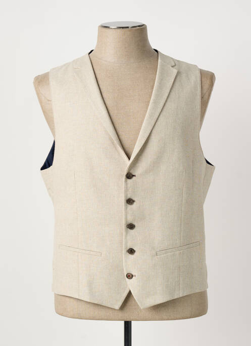 Gilet sans manche coupe cintrée beige ROY ROBSON homme