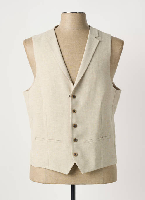 Gilet sans manche coupe cintrée beige ROY ROBSON homme